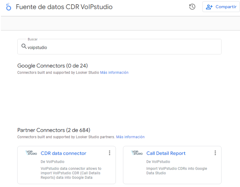 conector VoIPstudio CDR con Google Data Studio